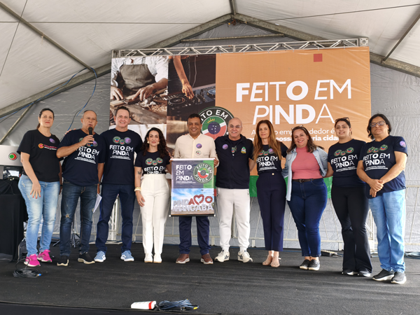 Identidade visual do programa Feito em Pinda